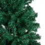 Árbol de Navidad preiluminado con luces y bolas verde 210 cm