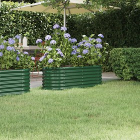 Jardinera arriate acero galvanizado verde 114x40x36 cm Jardinera arriate acero galvanizado verde 114x40x36 cm