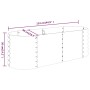 Jardinera arriate acero galvanizado verde 114x40x36 cm