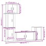 Set de muebles para TV 5 pzas madera contrachapada gris Sonoma