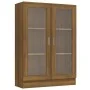 Eiche braun Sperrholz Vitrine 82,5x30,5x115 cm von vidaXL, Bücherregale und Regale - Ref: Foro24-815620, Preis: 99,99 €, Raba...
