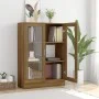 Eiche braun Sperrholz Vitrine 82,5x30,5x115 cm von vidaXL, Bücherregale und Regale - Ref: Foro24-815620, Preis: 99,99 €, Raba...