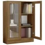Eiche braun Sperrholz Vitrine 82,5x30,5x115 cm von vidaXL, Bücherregale und Regale - Ref: Foro24-815620, Preis: 99,99 €, Raba...