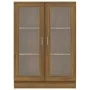 Eiche braun Sperrholz Vitrine 82,5x30,5x115 cm von vidaXL, Bücherregale und Regale - Ref: Foro24-815620, Preis: 99,99 €, Raba...