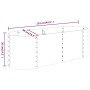 Jardinera arriate acero galvanizado gris 114x40x36 cm