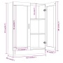 Eiche braun Sperrholz Vitrine 82,5x30,5x115 cm von vidaXL, Bücherregale und Regale - Ref: Foro24-815620, Preis: 101,74 €, Rab...