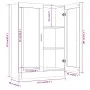Eiche braun Sperrholz Vitrine 82,5x30,5x115 cm von vidaXL, Bücherregale und Regale - Ref: Foro24-815620, Preis: 99,99 €, Raba...
