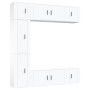 Set de muebles para TV 7 piezas madera contrachapada blanco
