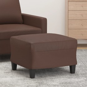 Reposapiés de cuero sintético marrón 60x50x41 cm de vidaXL, Otomanas - Ref: Foro24-349337, Precio: 54,39 €, Descuento: %
