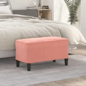 Pink velvet bench 70x35x41 cm by vidaXL, Banks - Ref: Foro24-349400, Price: 48,62 €, Discount: %