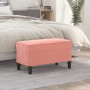 Banco de terciopelo rosa 70x35x41 cm de vidaXL, Bancos - Ref: Foro24-349400, Precio: 49,23 €, Descuento: %