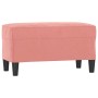 Banco de terciopelo rosa 70x35x41 cm de vidaXL, Bancos - Ref: Foro24-349400, Precio: 49,23 €, Descuento: %