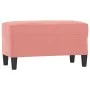 Pink velvet bench 70x35x41 cm by vidaXL, Banks - Ref: Foro24-349400, Price: 48,62 €, Discount: %