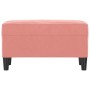 Banco de terciopelo rosa 70x35x41 cm de vidaXL, Bancos - Ref: Foro24-349400, Precio: 49,23 €, Descuento: %