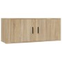 Set de muebles para TV 6 pzas madera contrachapada roble sonoma