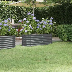 Jardinera acero galvanizado antracita 114x40x36 cm