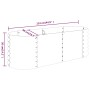 Jardinera acero galvanizado antracita 114x40x36 cm