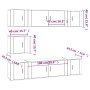 Set de muebles para TV 7 pzas madera contrachapada roble Sonoma