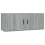 Set de muebles para TV 7 pzas madera contrachapada gris Sonoma