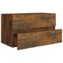 Smoked oak plywood washbasin cabinet 80x38.5x45cm by vidaXL, Bathroom furniture - Ref: Foro24-815651, Price: 58,81 €, Discoun...