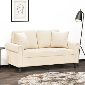 Deko-Kissen 2 Stück cremefarbener Samt 40x40 cm von vidaXL, Kissen - Ref: Foro24-349493, Preis: 21,03 €, Rabatt: %