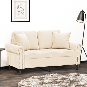 Deko-Kissen 2 Stück cremefarbener Samt 40x40 cm von vidaXL, Kissen - Ref: Foro24-349493, Preis: 21,42 €, Rabatt: %