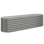 Jardinera de acero galvanizado gris 152x40x36cm