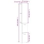 Sonoma grauer Badezimmerschrank aus Holzwerkstoff, 25 x 26,5 x 170 cm von vidaXL, Badezimmermöbel - Ref: Foro24-815961, Preis...