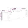 Jardinera arriate acero galvanizado antracita 152x40x36 cm