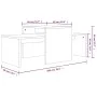Mitteltischset aus geräuchertem Eichensperrholz, 100 x 48 x 40 cm von vidaXL, Couchtisch - Ref: Foro24-815546, Preis: 51,96 €...