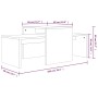 Mitteltischset aus geräuchertem Eichensperrholz, 100 x 48 x 40 cm von vidaXL, Couchtisch - Ref: Foro24-815546, Preis: 49,37 €...