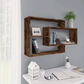 Wandregal aus geräuchertem Eichensperrholz 104x20x58,5 cm von vidaXL, Regale und Regale - Ref: Foro24-815288, Preis: 36,71 €,...