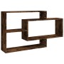 Smoked oak plywood wall shelf 104x20x58.5 cm by vidaXL, Shelves and shelves - Ref: Foro24-815288, Price: 37,27 €, Discount: %