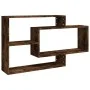 Smoked oak plywood wall shelf 104x20x58.5 cm by vidaXL, Shelves and shelves - Ref: Foro24-815288, Price: 36,70 €, Discount: %