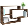 Smoked oak plywood wall shelf 104x20x58.5 cm by vidaXL, Shelves and shelves - Ref: Foro24-815288, Price: 37,27 €, Discount: %