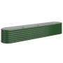 Jardinera arriate acero galvanizado verde 224x40x36 cm