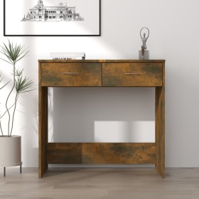 Smoked oak plywood desk 80x40x75 cm by vidaXL, Desks - Ref: Foro24-815474, Price: 52,44 €, Discount: %
