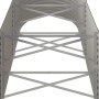 Jardinera arriate acero galvanizado marrón 224x40x36 cm