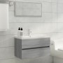 Mueble de lavabo madera contrachapada gris Sonoma 80x38,5x45cm