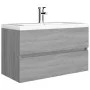 Mueble de lavabo madera contrachapada gris Sonoma 80x38,5x45cm de vidaXL, Muebles de baño - Ref: Foro24-815652, Precio: 53,87...