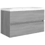 Mueble de lavabo madera contrachapada gris Sonoma 80x38,5x45cm de vidaXL, Muebles de baño - Ref: Foro24-815652, Precio: 53,87...