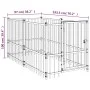 Hundezwinger aus schwarzem Stahl 193,5x97x100 cm von vidaXL, Zubehör für Hundehütten und Zäune - Ref: Foro24-171627, Preis: 1...