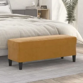 Banco de terciopelo marrón 100x35x41 cm de vidaXL, Bancos - Ref: Foro24-349428, Precio: 56,25 €, Descuento: %
