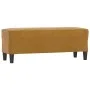Banco de terciopelo marrón 100x35x41 cm de vidaXL, Bancos - Ref: Foro24-349428, Precio: 56,25 €, Descuento: %