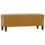 Banco de terciopelo marrón 100x35x41 cm de vidaXL, Bancos - Ref: Foro24-349428, Precio: 57,12 €, Descuento: %