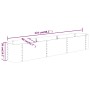 Jardinera acero galvanizado antracita 224x40x36 cm