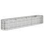 Jardinera arriate acero galvanizado plata 224x40x36 cm