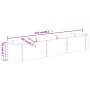 Jardinera arriate acero galvanizado plata 224x40x36 cm