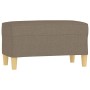 Banco de tela gris taupe 70x35x41 cm de vidaXL, Bancos - Ref: Foro24-349374, Precio: 52,83 €, Descuento: %
