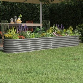 Jardinera arriate acero galvanizado gris 260x40x36 cm Jardinera arriate acero galvanizado gris 260x40x36 cm